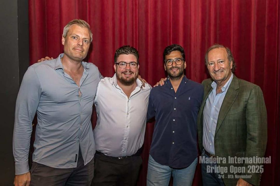 2:a plats Ventin med Fredrik Nyström, Simon Hult, António Palma och Juan Carlos Ventin. Foto: Arrangören